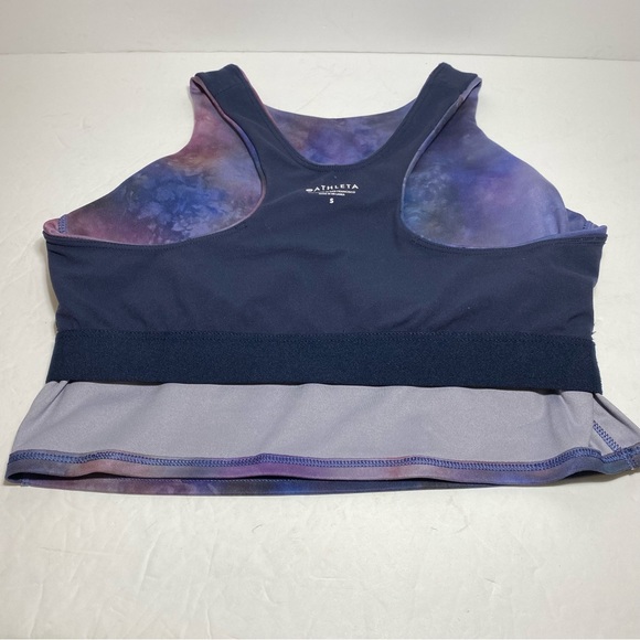 Athleta Conscious Crop Bra Top Galaxy Pattern Size S - Picture 10 of 11